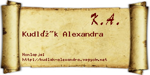 Kudlák Alexandra névjegykártya